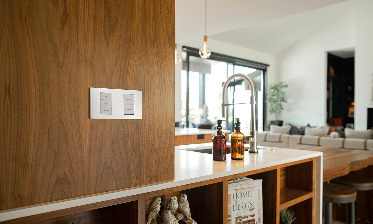 Control4 Lighting keypad on wall